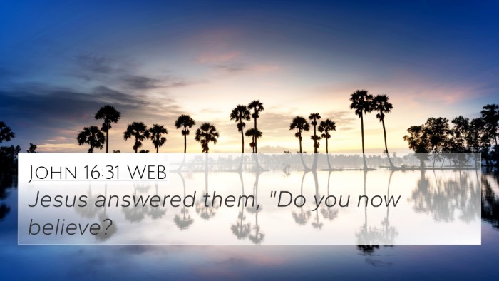 John 16:31 WEB 4K Wallpaper - Jesus answered them, 