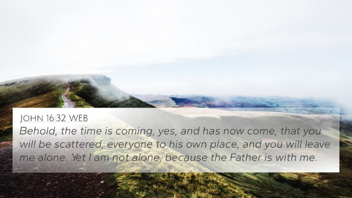 John 16:32 WEB Bible Verse Image
