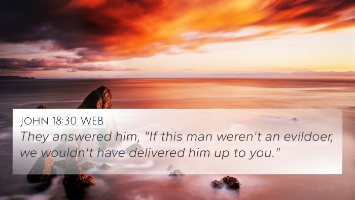 John 18:30 WEB Bible Verse Image
