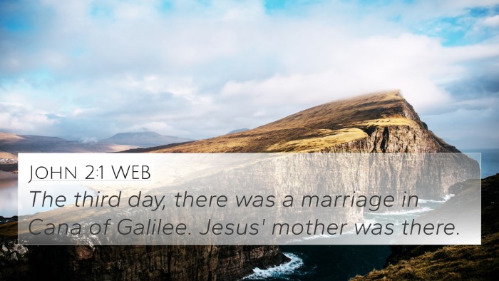 John 2:1 WEB Bible Verse Image