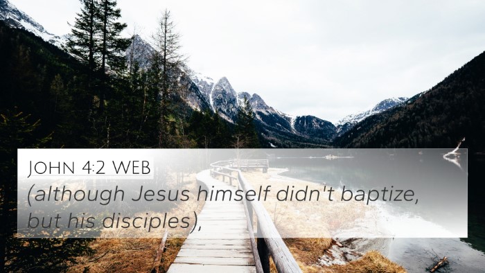 John 4:2 WEB 4K Wallpaper - (although Jesus himself didn't baptize, but his - 4K Wallpaper Bible Verse
