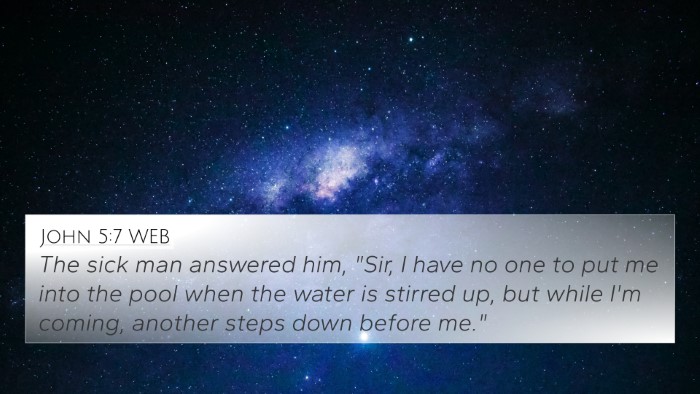 John 5:7 WEB 4K Wallpaper - The sick man answered him, 