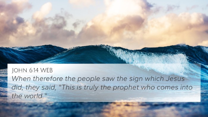 John 6:14 WEB Bible Verse Image