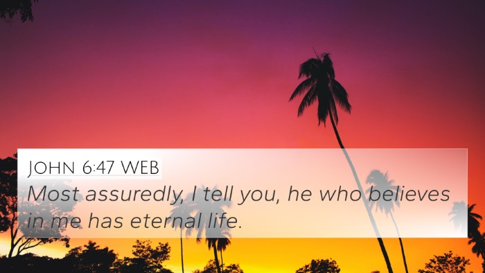 John 6:47 WEB Bible Verse Image