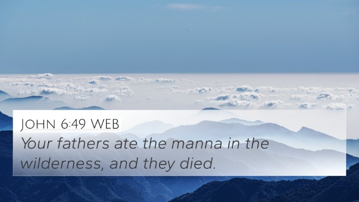 John 6:49 WEB Bible Verse Image