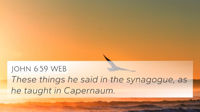John 6:59 WEB Bible Verse Image