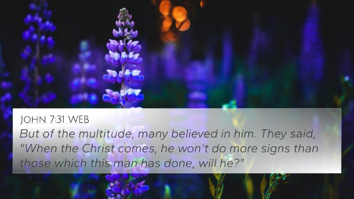 John 7:31 WEB Bible Verse Image
