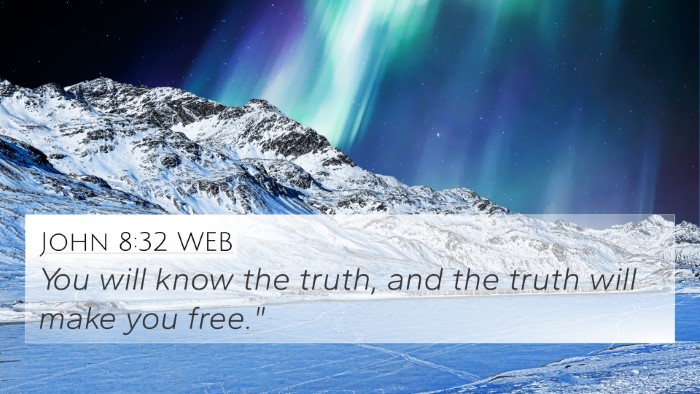 John 8:32 WEB Bible Verse Image