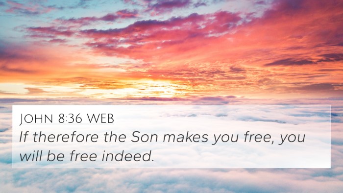 John 8:36 WEB Bible Verse Image