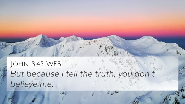John 8:45 WEB Bible Verse Image