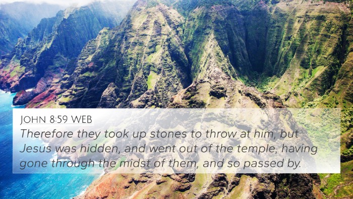 John 8:59 WEB Bible Verse Image