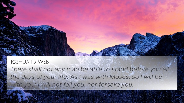 Joshua 1:5 WEB Bible Verse Image
