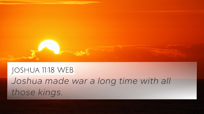 Joshua 11:18 WEB Bible Verse Image