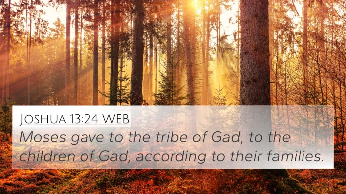 Joshua 13:24 WEB Bible Verse Image