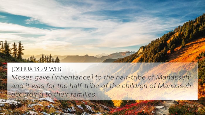 Joshua 13:29 WEB Bible Verse Image