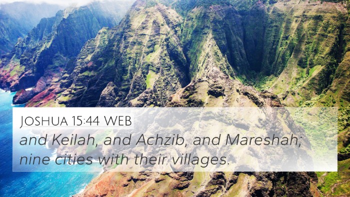 Joshua 15:44 WEB Bible Verse Image
