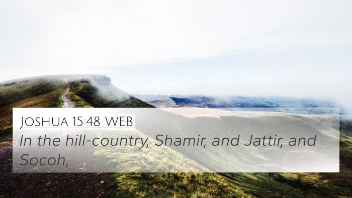 Joshua 15:48 WEB Bible Verse Image