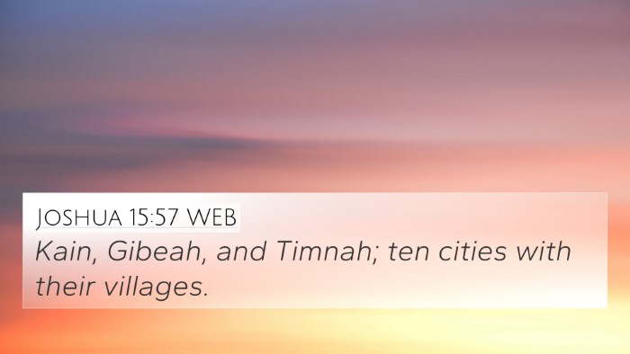 Joshua 15:57 WEB Bible Verse Image