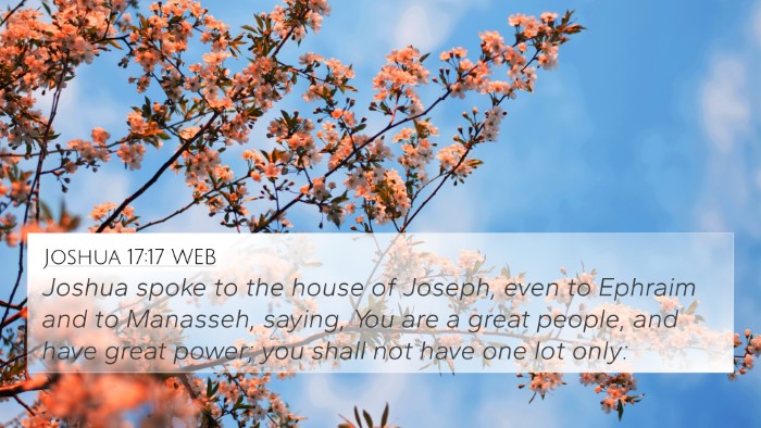 Joshua 17:17 WEB Bible Verse Image