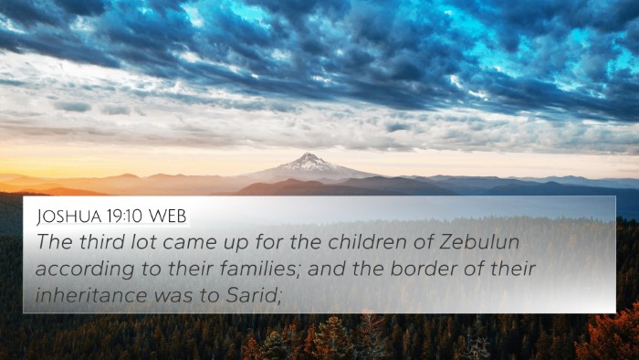 Joshua 19:10 WEB Bible Verse Image