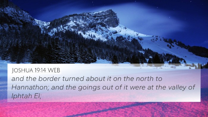 Joshua 19:14 WEB 4K Wallpaper - and the border turned about it on the north to - 4K Wallpaper Bible Verse