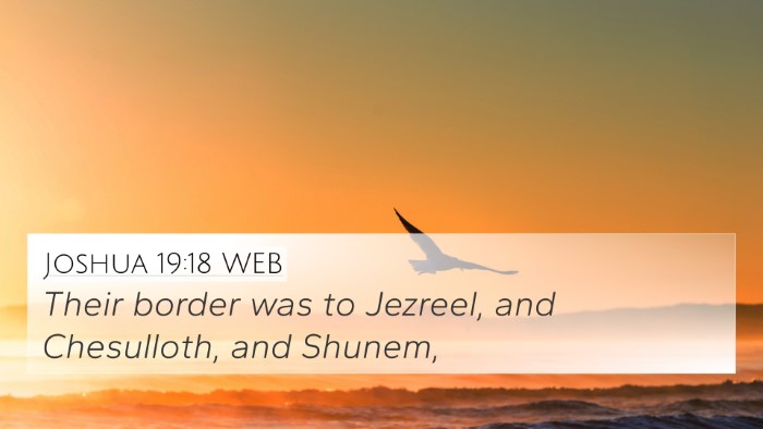 Joshua 19:18 WEB Bible Verse Image