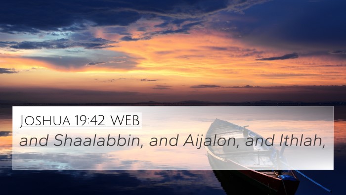 Joshua 19:42 WEB Bible Verse Image