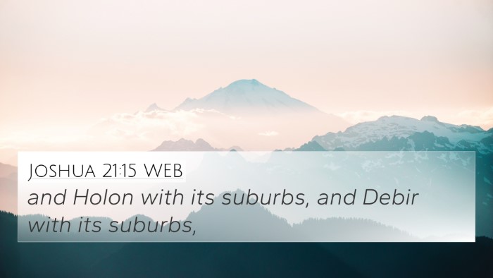 Joshua 21:15 WEB Bible Verse Image