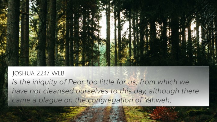 Joshua 22:17 WEB 4K Wallpaper - Is the iniquity of Peor too little for us, from - 4K Wallpaper Bible Verse