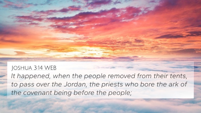 Joshua 3:14 WEB Bible Verse Image