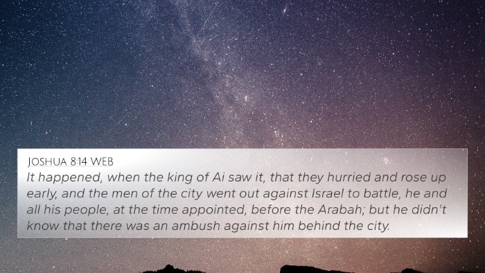Joshua 8:14 WEB Bible Verse Image