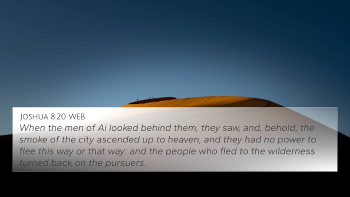 Joshua 8:20 WEB Bible Verse Image