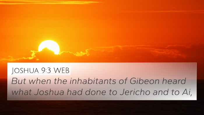 Joshua 9:3 WEB Bible Verse Image