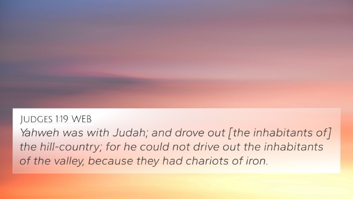 Judges 1:19 WEB Bible Verse Image