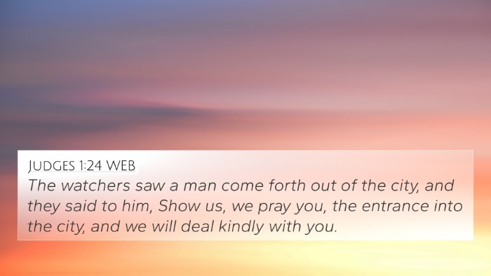 Judges 1:24 WEB Bible Verse Image