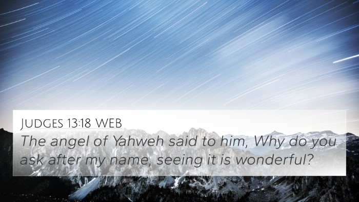 Judges 13:18 WEB Bible Verse Image