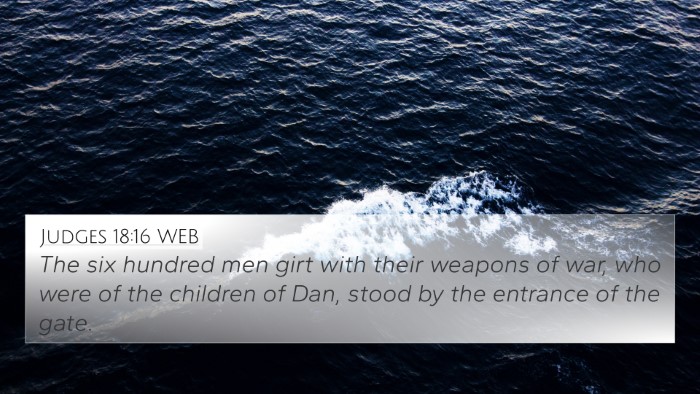 Judges 18:16 WEB Bible Verse Image