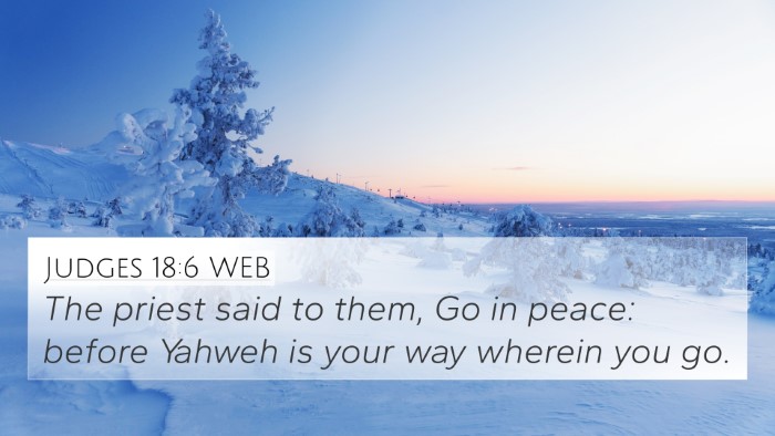 Judges 18:6 WEB Bible Verse Image