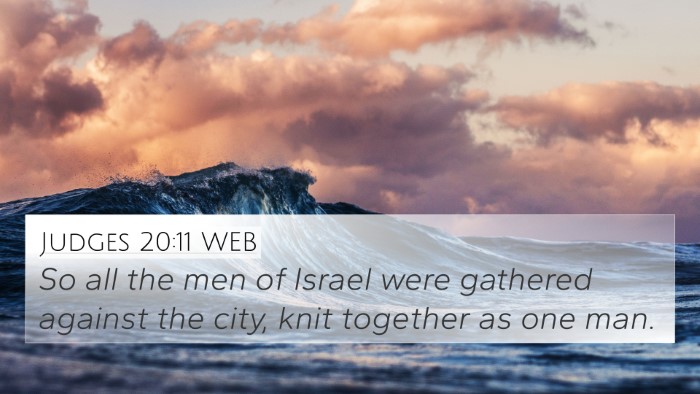 Judges 20:11 WEB Bible Verse Image