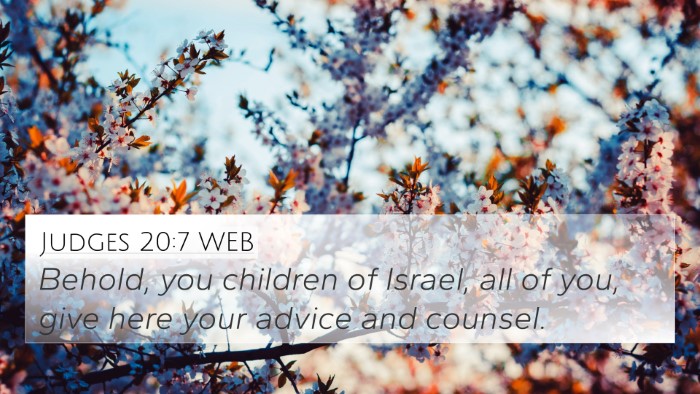 Judges 20:7 WEB Bible Verse Image