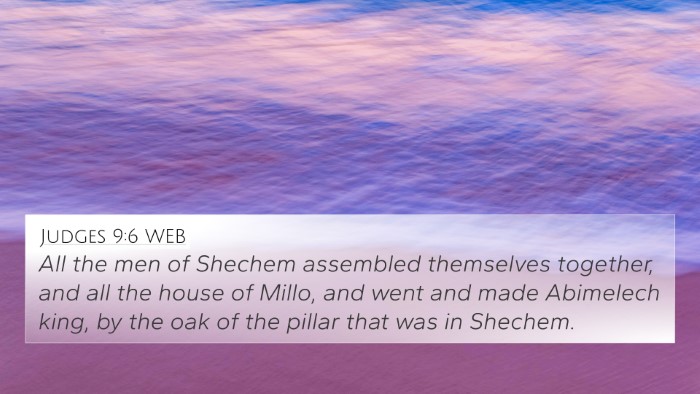Judges 9:6 WEB Bible Verse Image