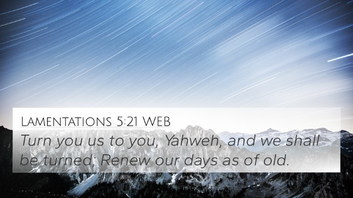 Lamentations 5:21 WEB Bible Verse Image
