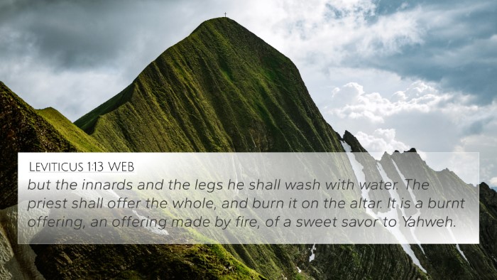 Leviticus 1:13 WEB Bible Verse Image
