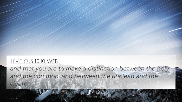 Leviticus 10:10 WEB Bible Verse Image
