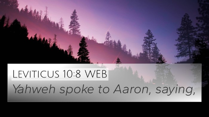 Leviticus 10:8 WEB 4K Wallpaper - Yahweh spoke to Aaron, - 4K Wallpaper Bible Verse