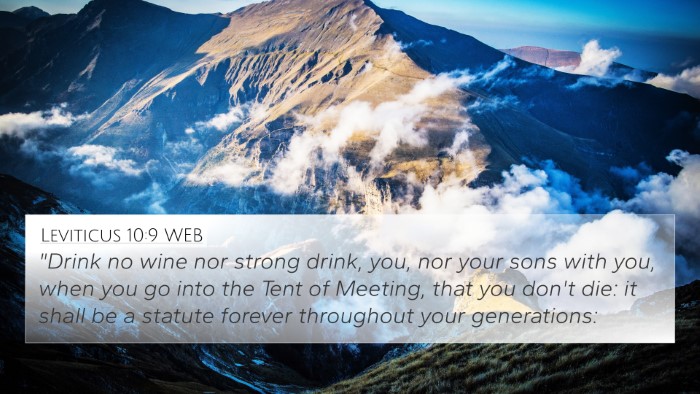 Leviticus 10:9 WEB Bible Verse Image