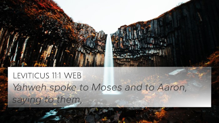 Leviticus 11:1 WEB Bible Verse Image