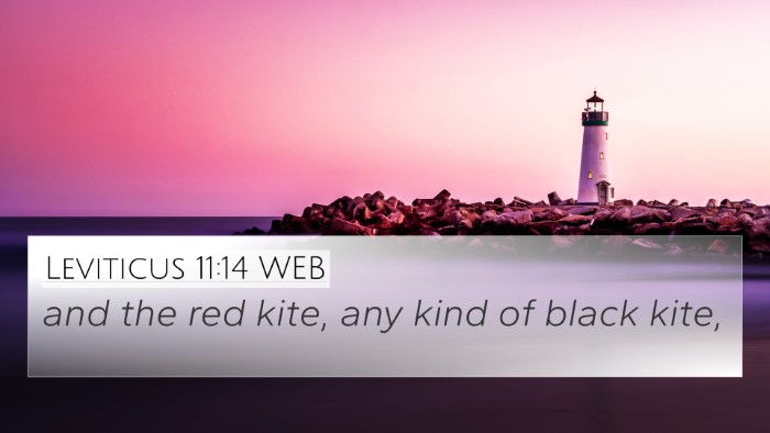 Leviticus 11:14 WEB 4K Wallpaper - and the red kite, any kind of black - 4K Wallpaper Bible Verse