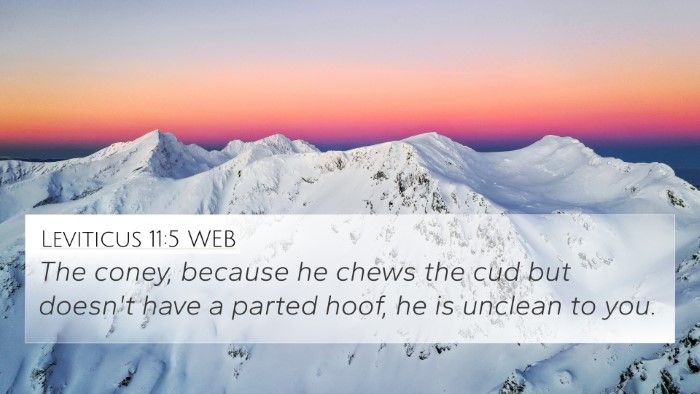 Leviticus 11:5 WEB Bible Verse Image