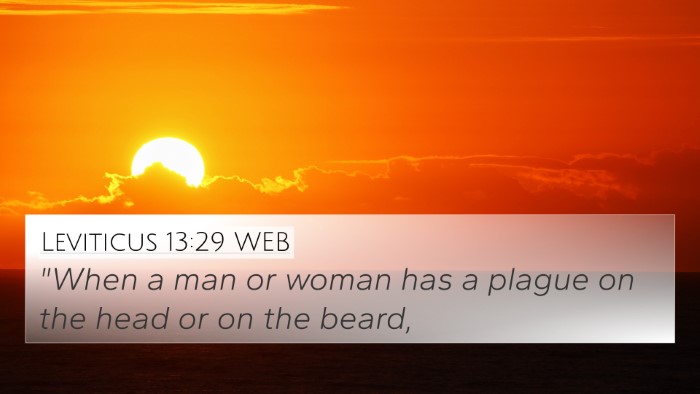 Leviticus 13:29 WEB Bible Verse Image